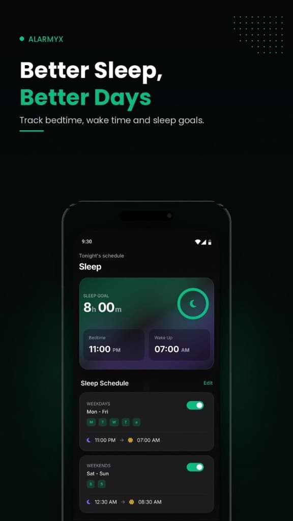 Alarmyx Sleep Schedule